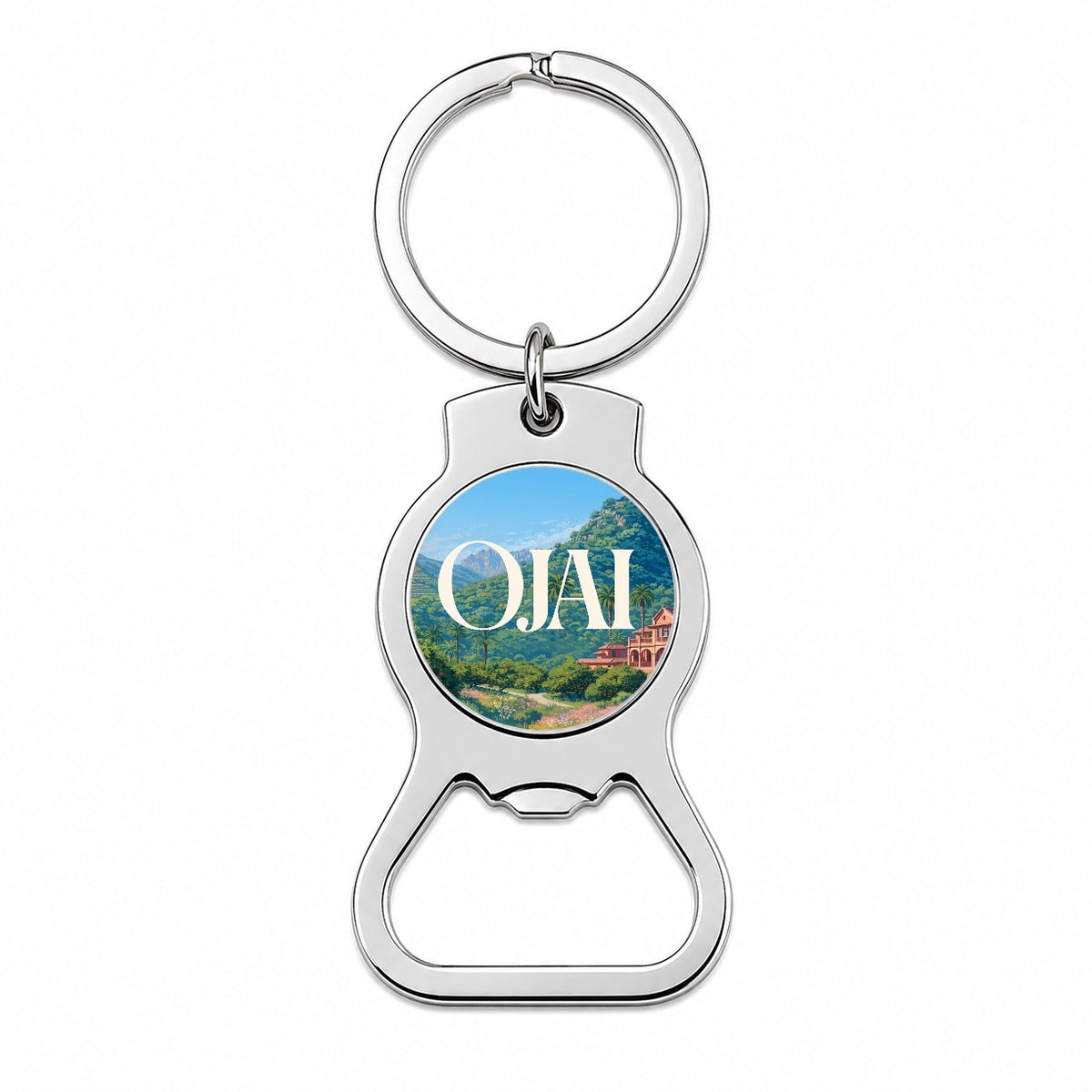 Ojai California Travel Bottle Opener Keychain