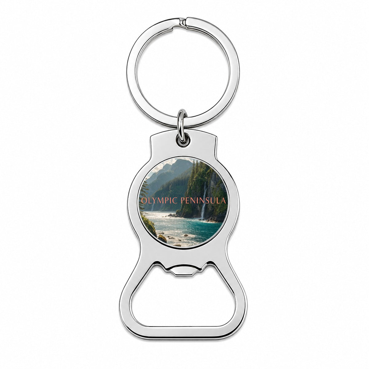 Olympic Peninsula Washington Travel Bottle Opener Keychain