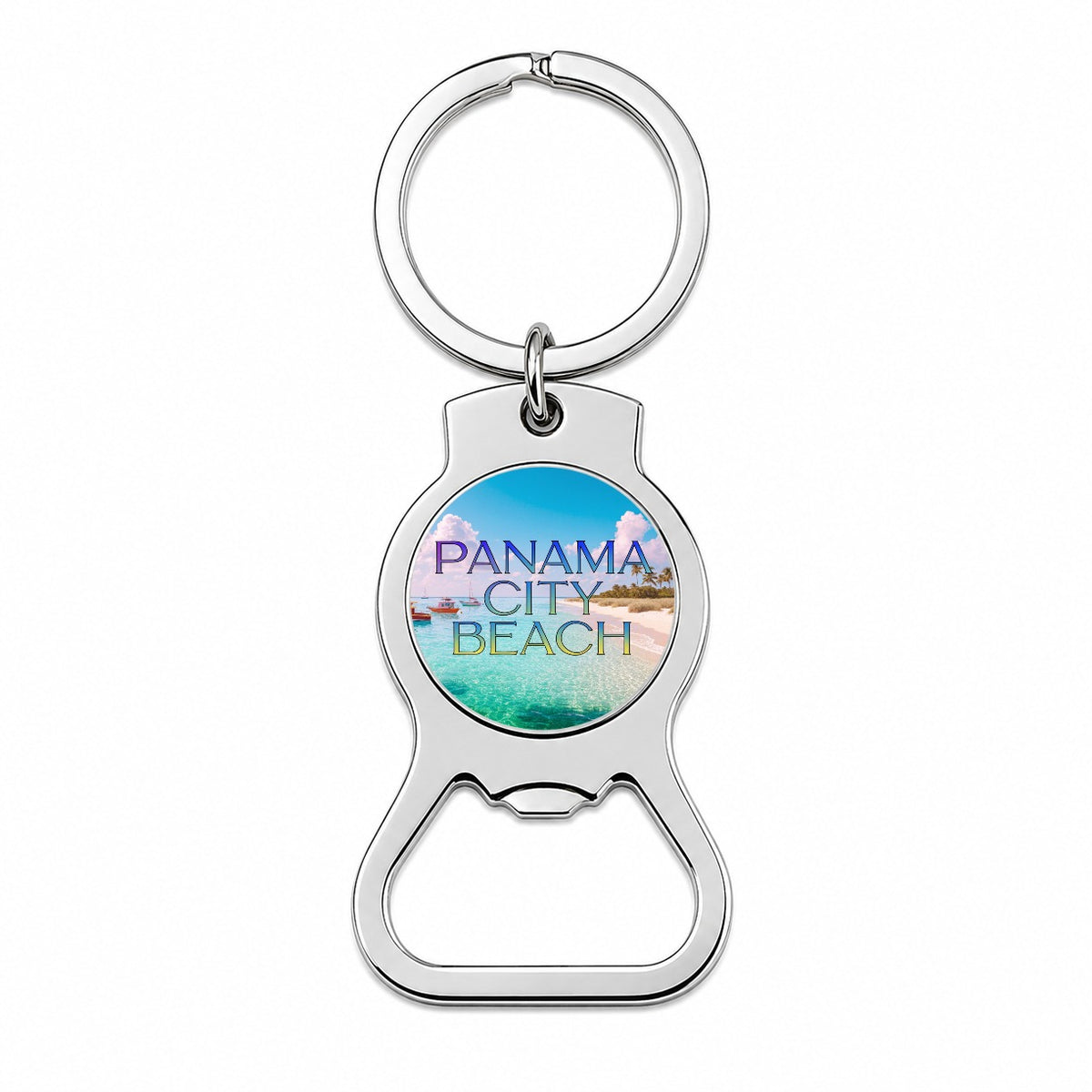 Panama City Beach Florida Travel Bottle Opener Keychain