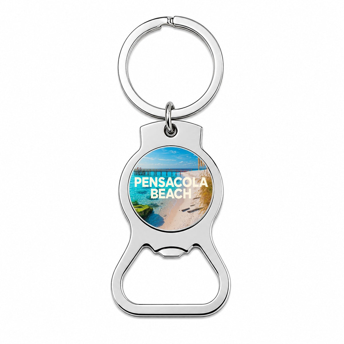 Pensacola Beach Florida Travel Bottle Opener Keychain