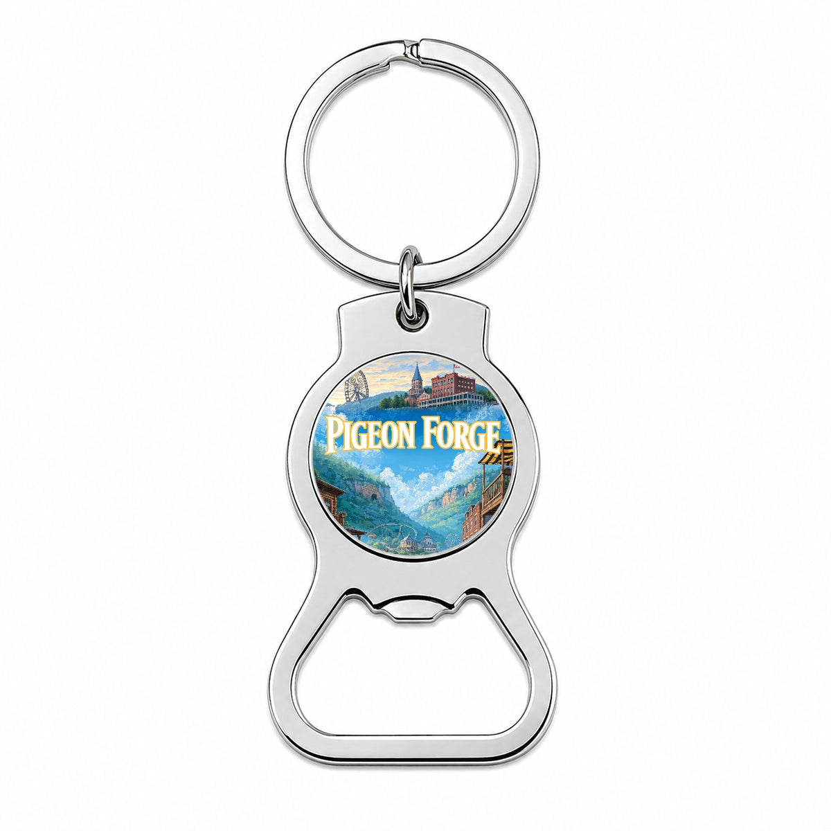 Pigeon Forge Tennessee Travel Bottle Opener Keychain