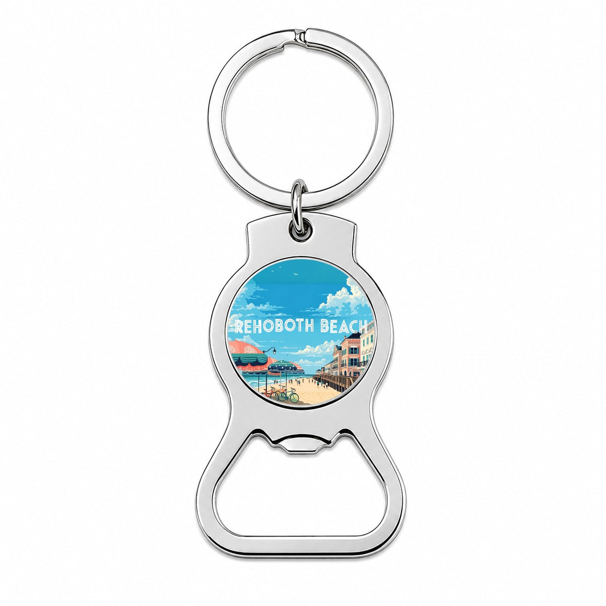 Rehoboth Beach Delaware Travel Bottle Opener Keychain