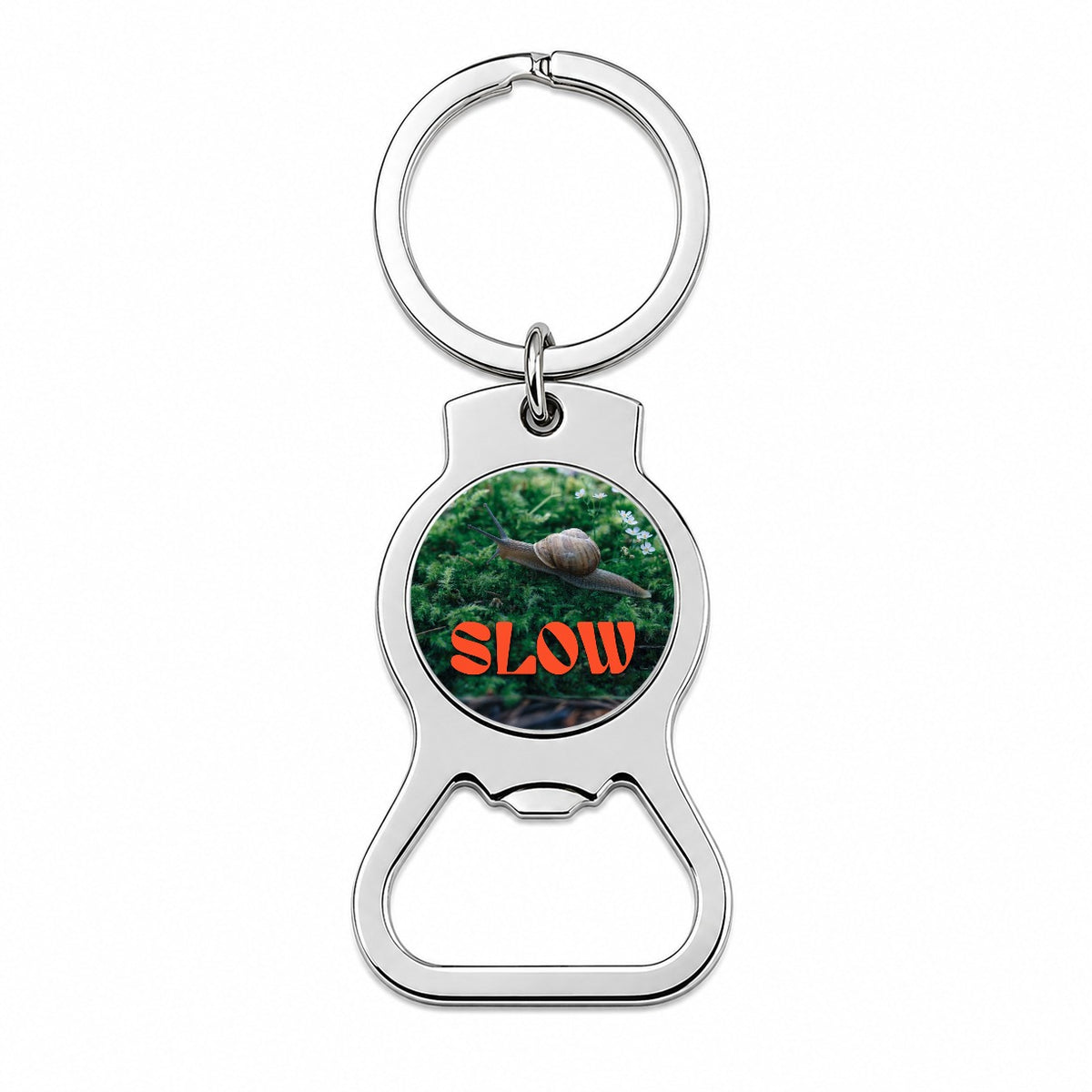 Slow Snail Funny Bottle Opener Keychain