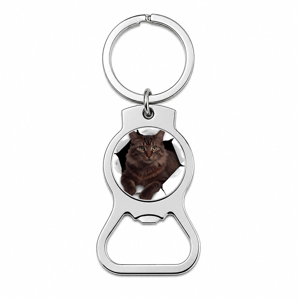 Somali Cat Breakout Bottle Opener Keychain