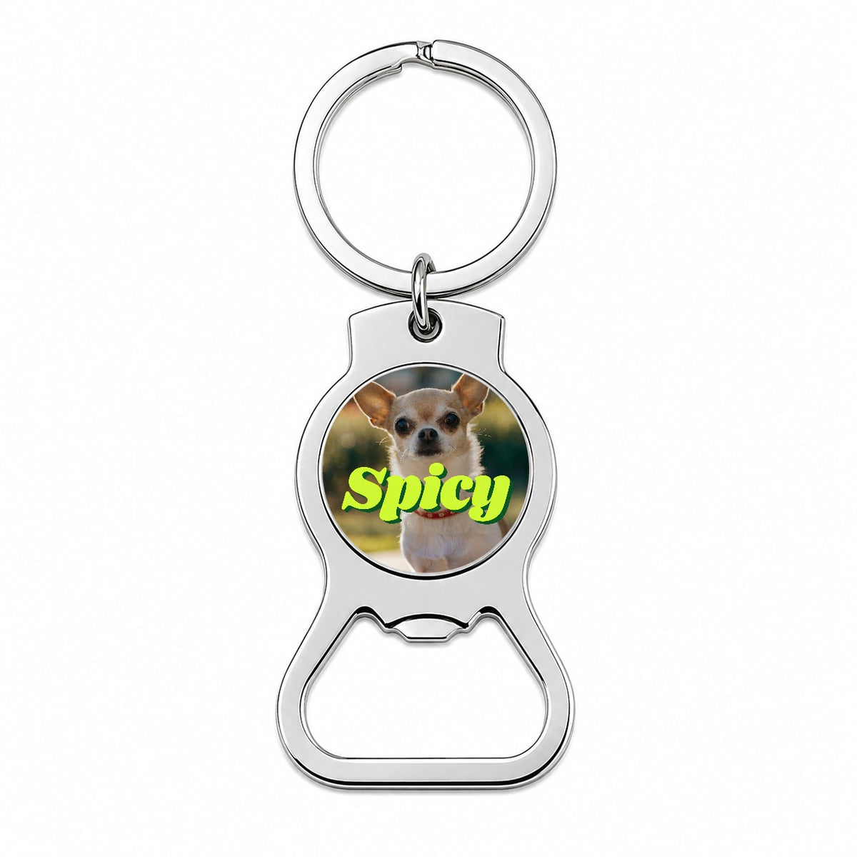 Spicy Chihuahua Dog Funny Bottle Opener Keychain