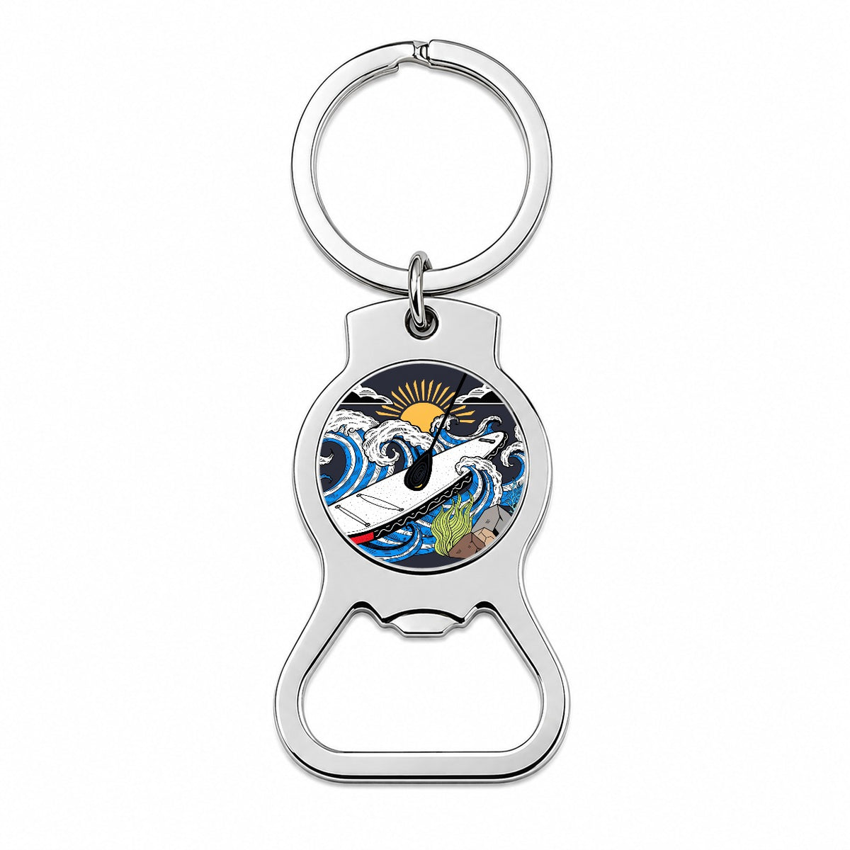 Stand Up Paddleboard Water Sport Bottle Opener Keychain