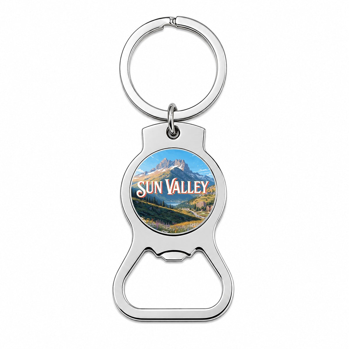 Sun Valley Idaho Travel Bottle Opener Keychain