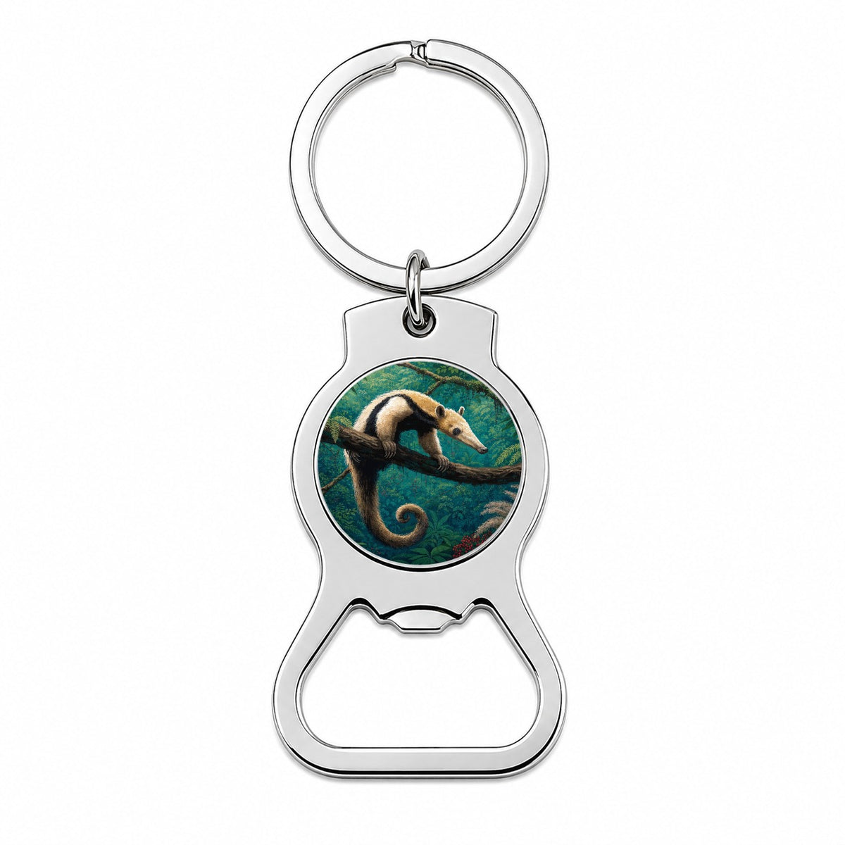 Tamandua Tropical Forest Bottle Opener Keychain