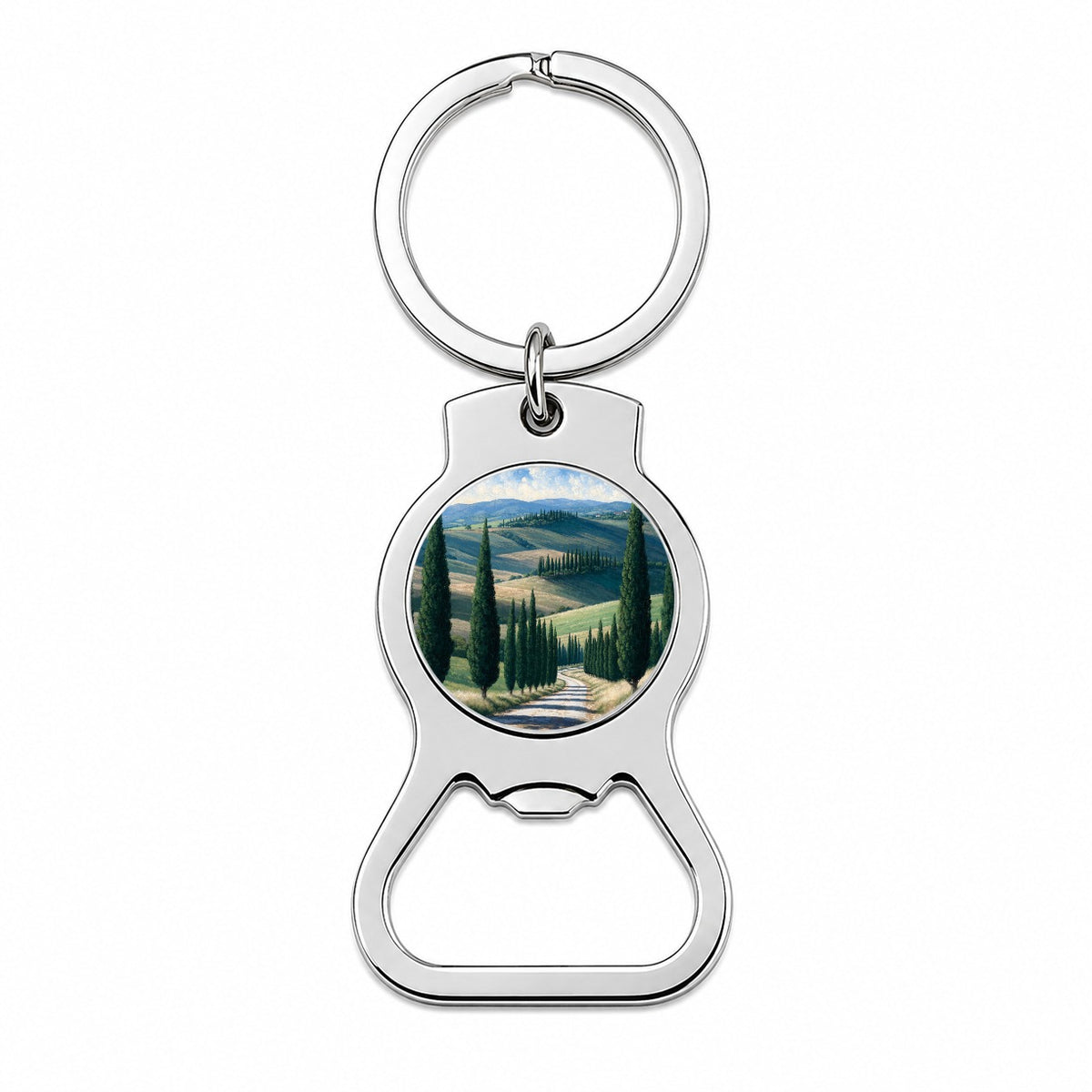 Tuscan Cypress Countryside Bottle Opener Keychain