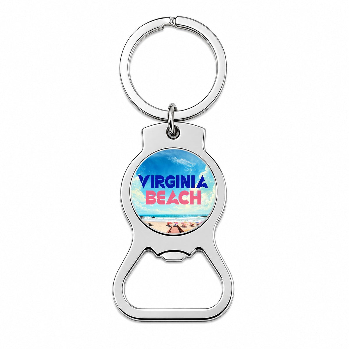 Virginia Beach Travel Bottle Opener Keychain