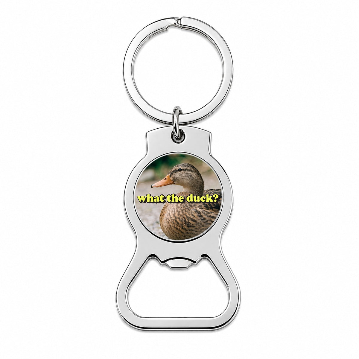 What The Duck Funny Bottle Opener Keychain