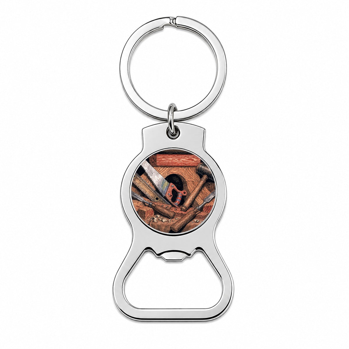 Woodworking Tools Workshop Bottle Opener Keychain
