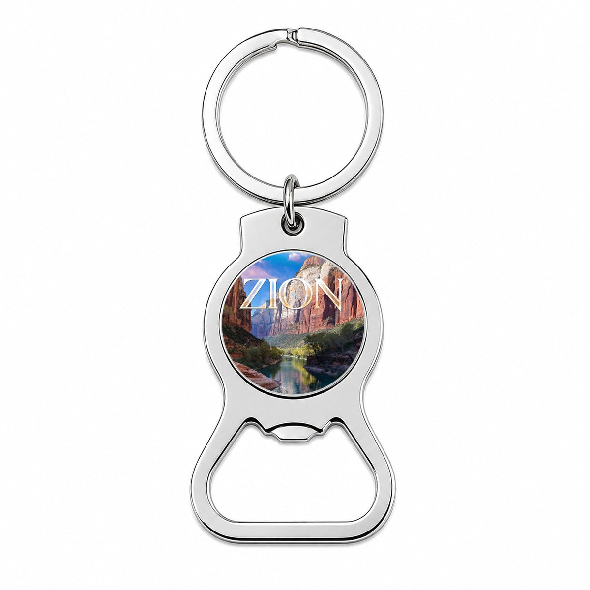Zion Utah Travel Bottle Opener Keychain