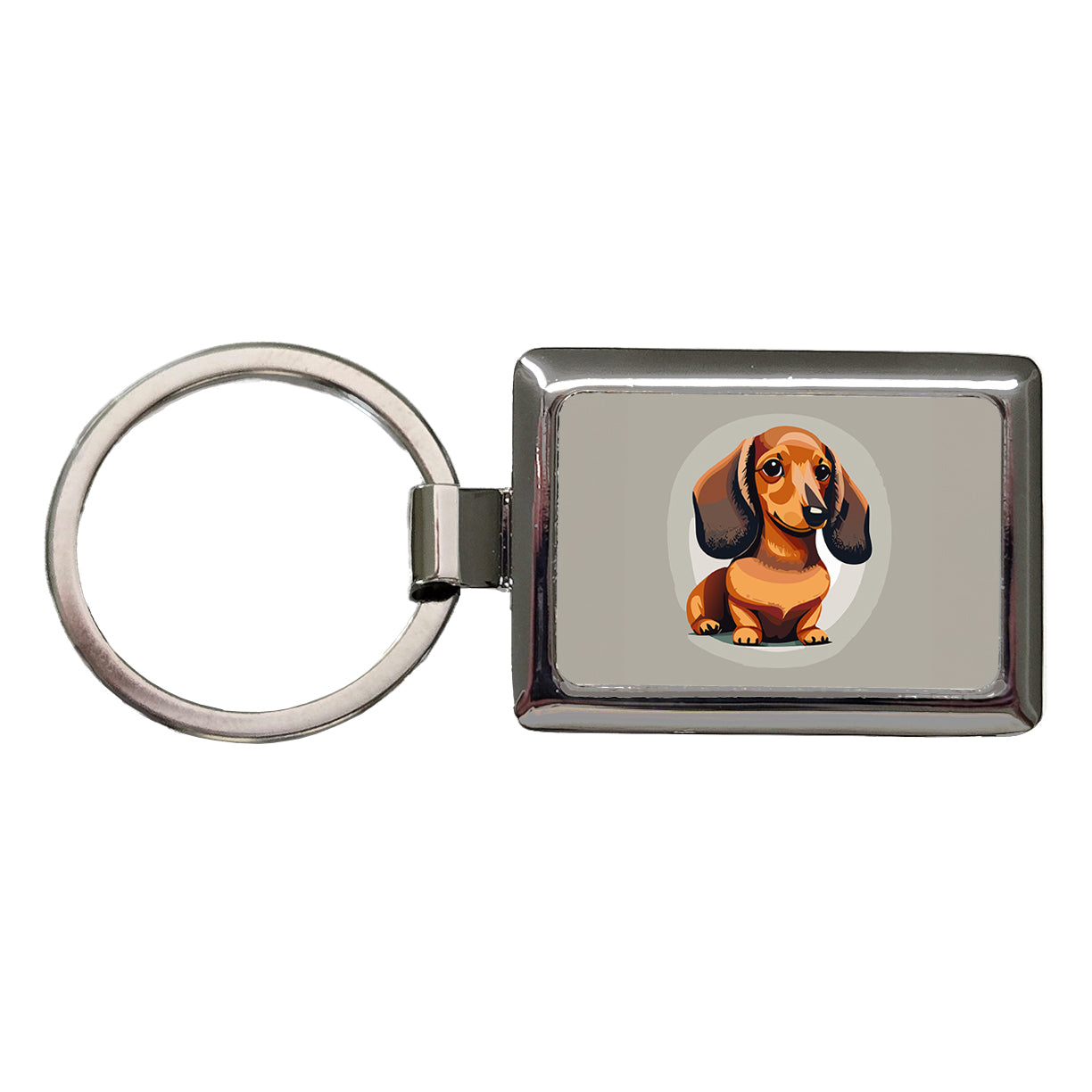Dachshund Dog Cute Rectangle Metal Keychain