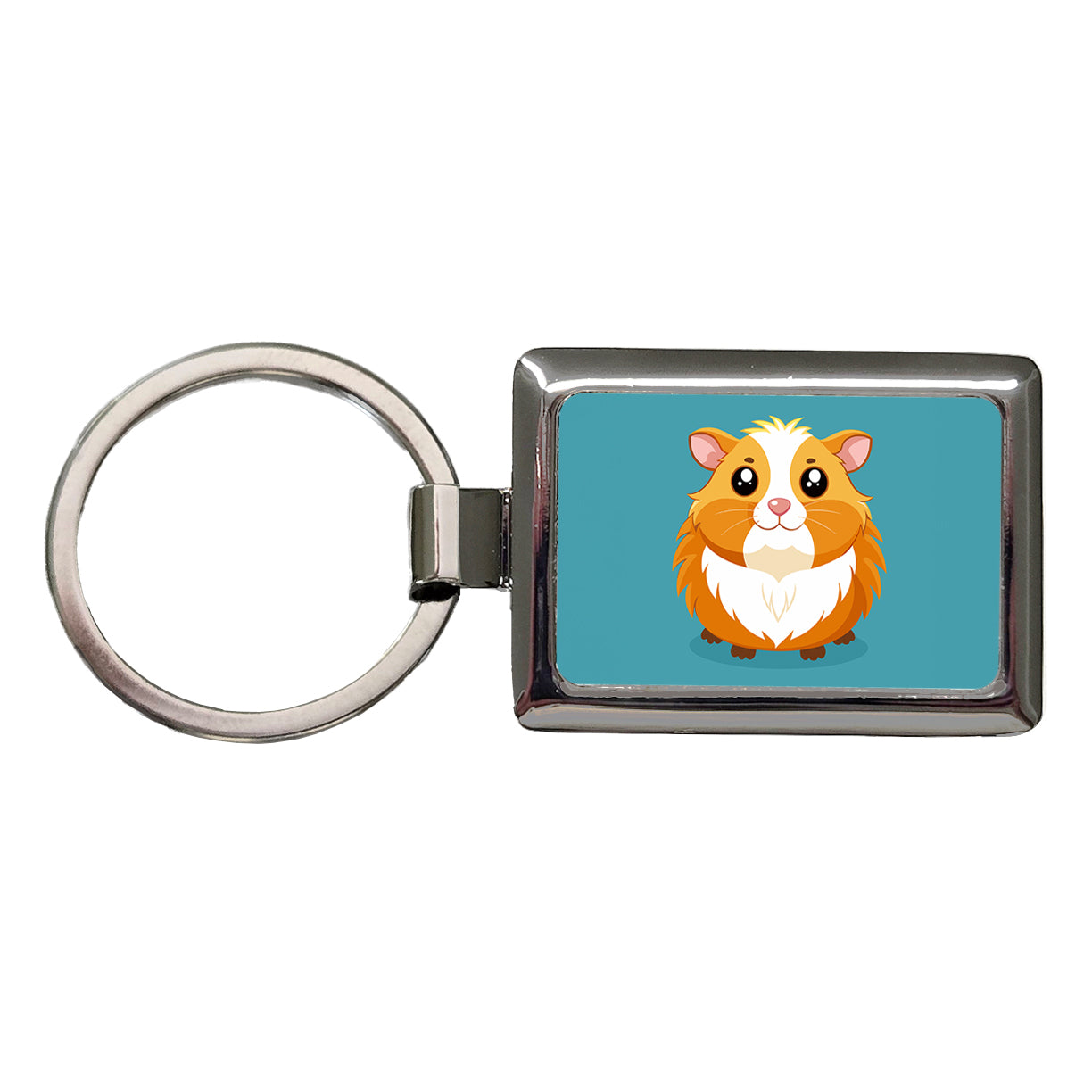 Guinea Pig Cute Rectangle Metal Keychain