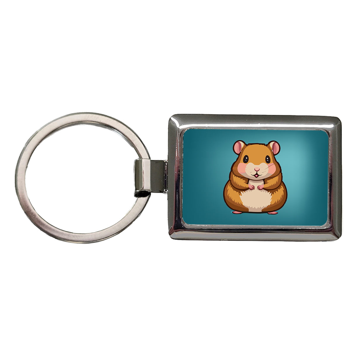 Hamster Cute Rectangle Metal Keychain