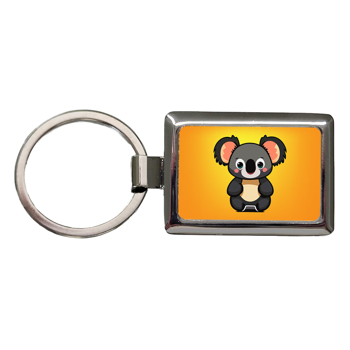 Koala Chibi Rectangle Metal Keychain