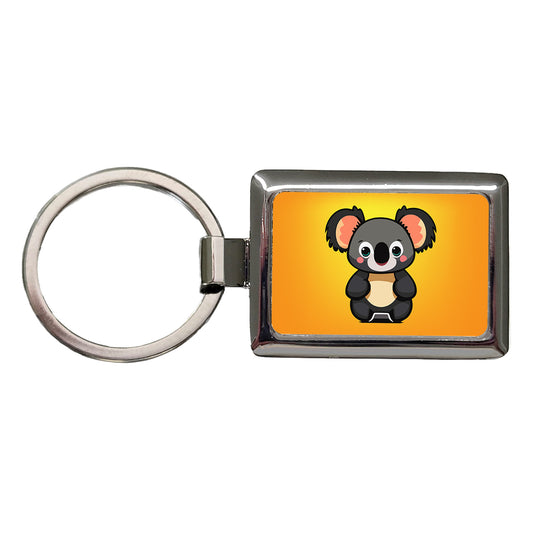 Koala Chibi Rectangle Metal Keychain