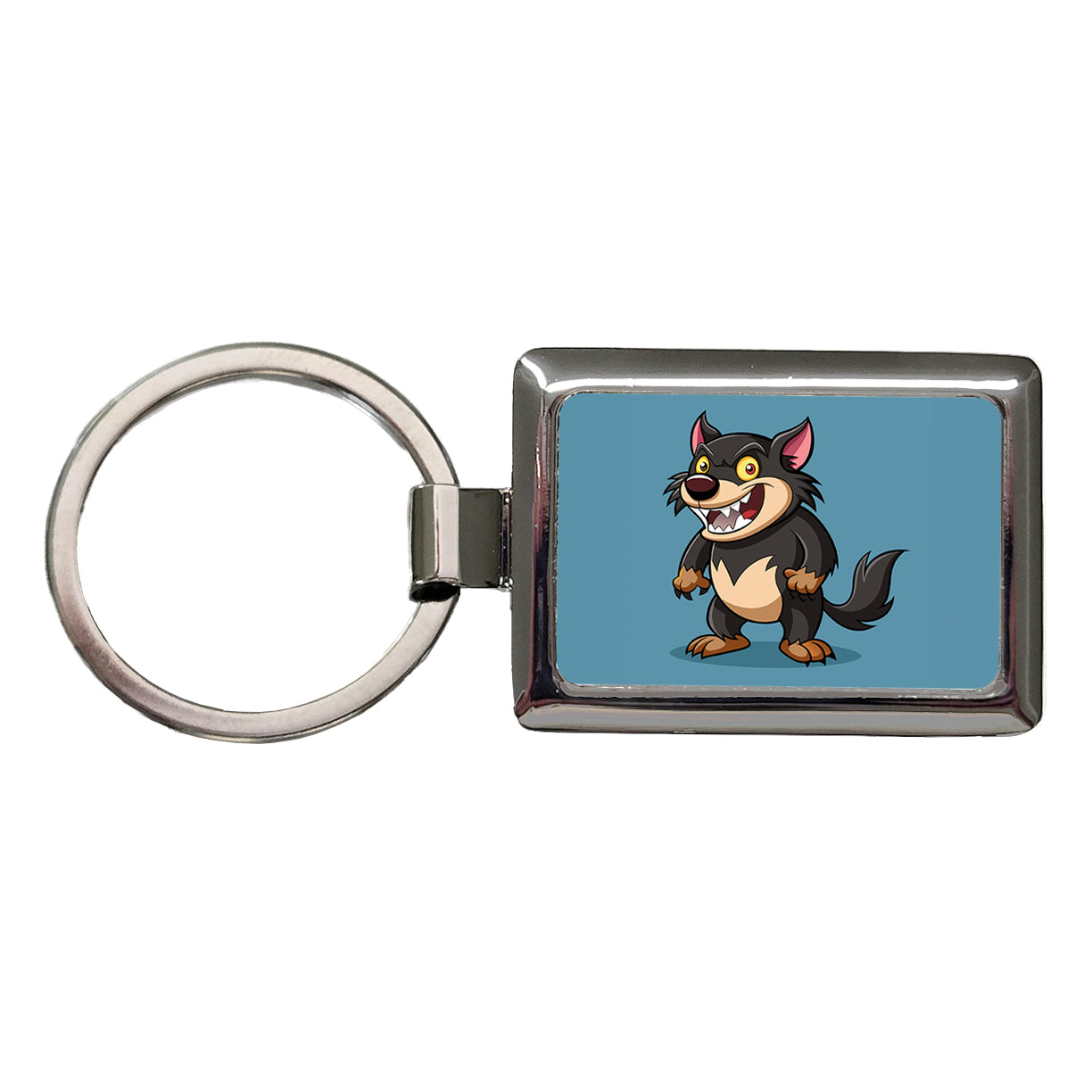 Tasmanian Devil Australian Animal Funny Rectangle Metal Keychain