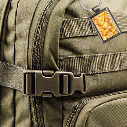 Lots Of Potato Chips Rectangle Metal Keychain