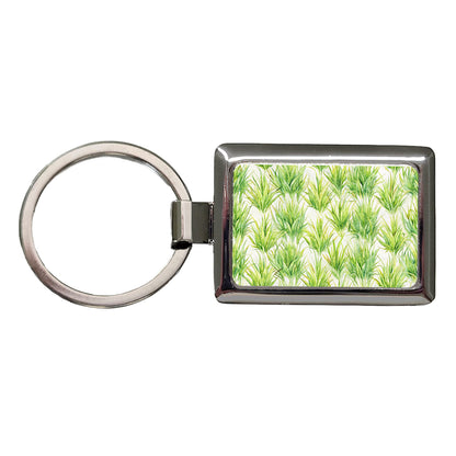 Lots Of Wild Grass Rectangle Metal Keychain