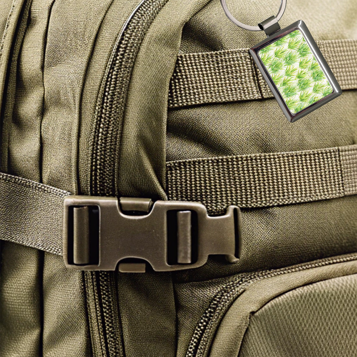 Lots Of Wild Grass Rectangle Metal Keychain