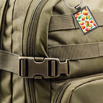 Mangos Fruit Watercolor Rectangle Metal Keychain