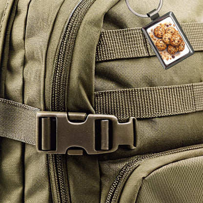 Oatmeal Raisin Cookies Rectangle Metal Keychain