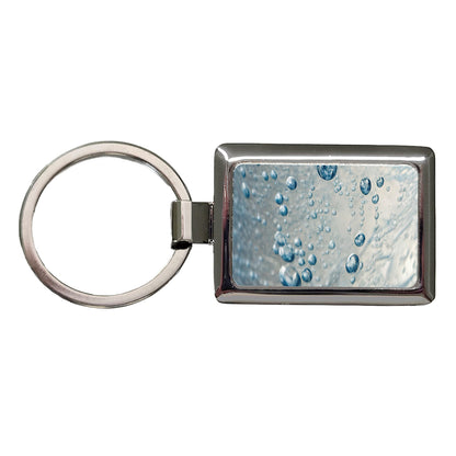 Water Liquid Closeup Funny Rectangle Metal Keychain