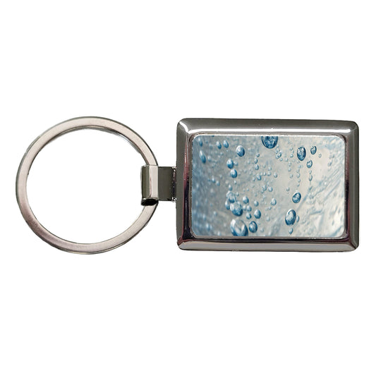 Water Liquid Closeup Funny Rectangle Metal Keychain