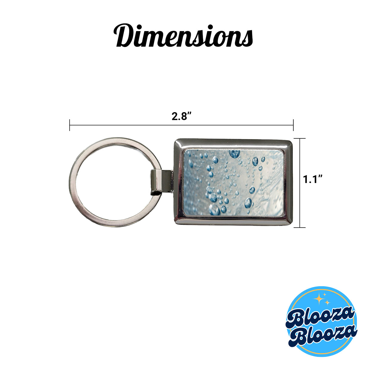 Water Liquid Closeup Funny Rectangle Metal Keychain
