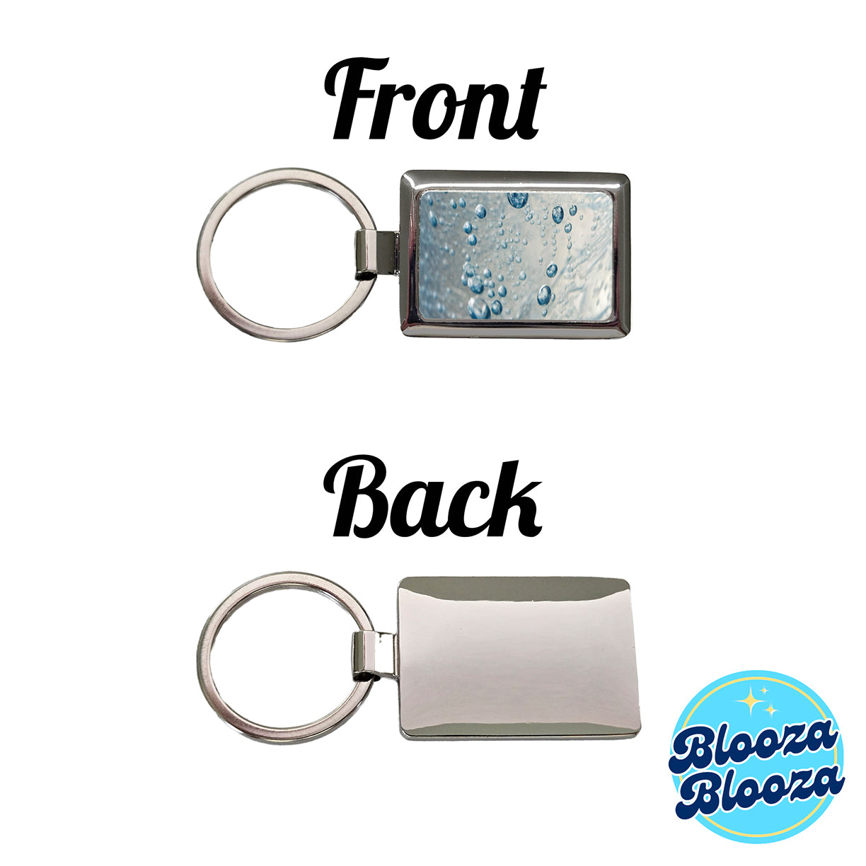 Water Liquid Closeup Funny Rectangle Metal Keychain