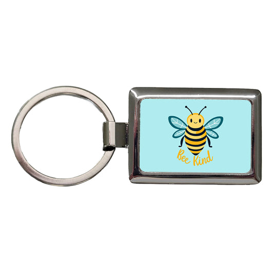 Bee Be Kind Cute Sweet Rectangle Metal Keychain