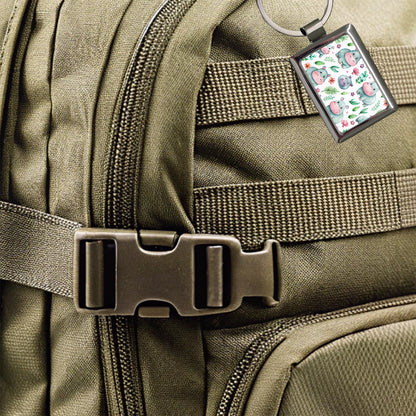Sweet Hippos Rectangle Metal Keychain