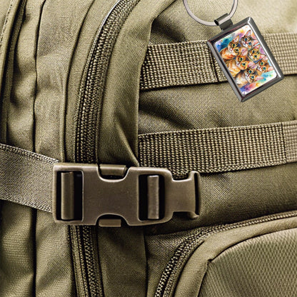 Sweet Somali Cats Rectangle Metal Keychain