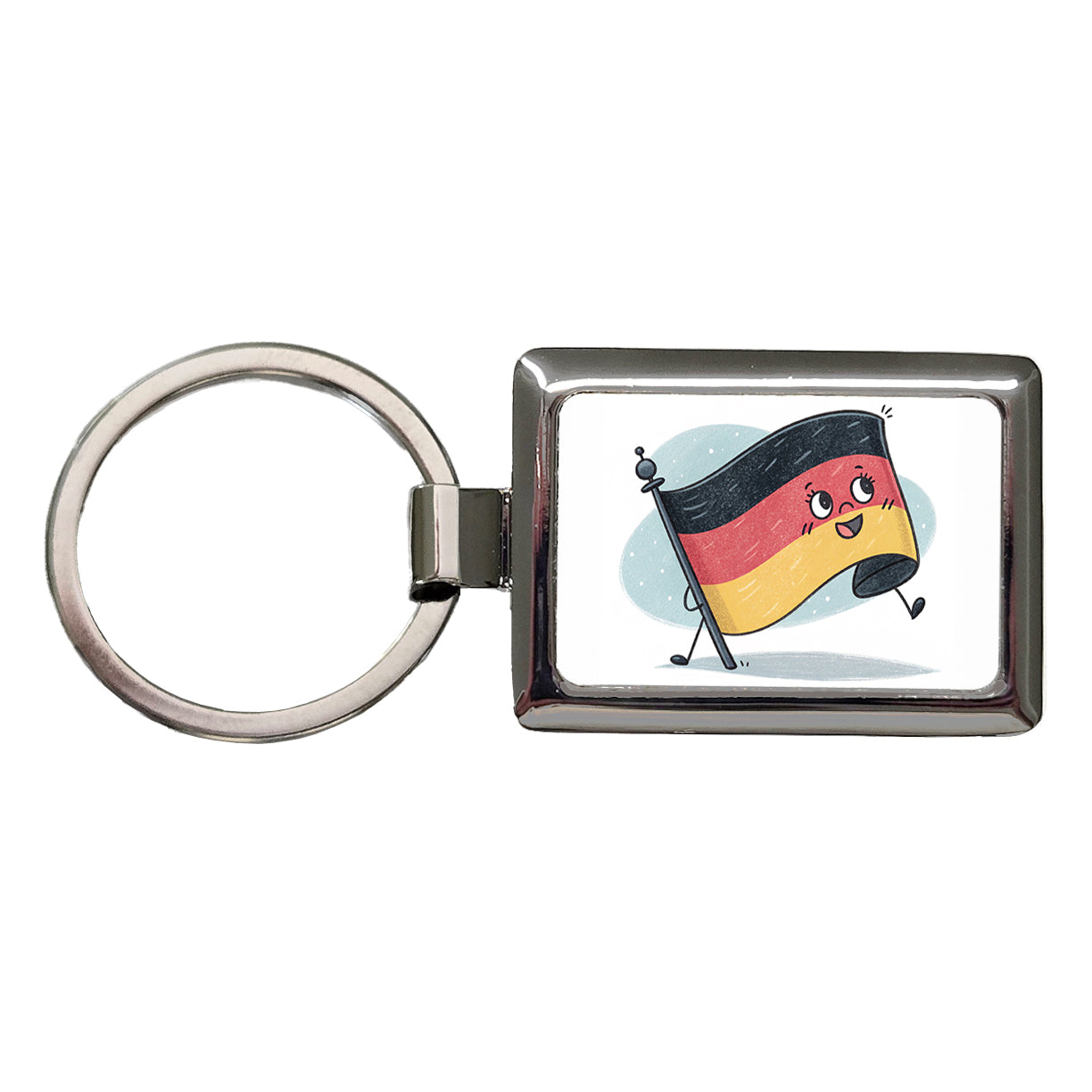 Kawaii Germany Flag Rectangle Metal Keychain