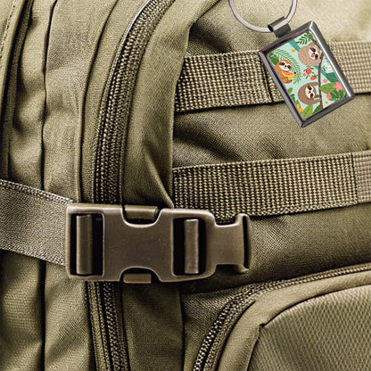 Kawaii Sloths Rectangle Metal Keychain