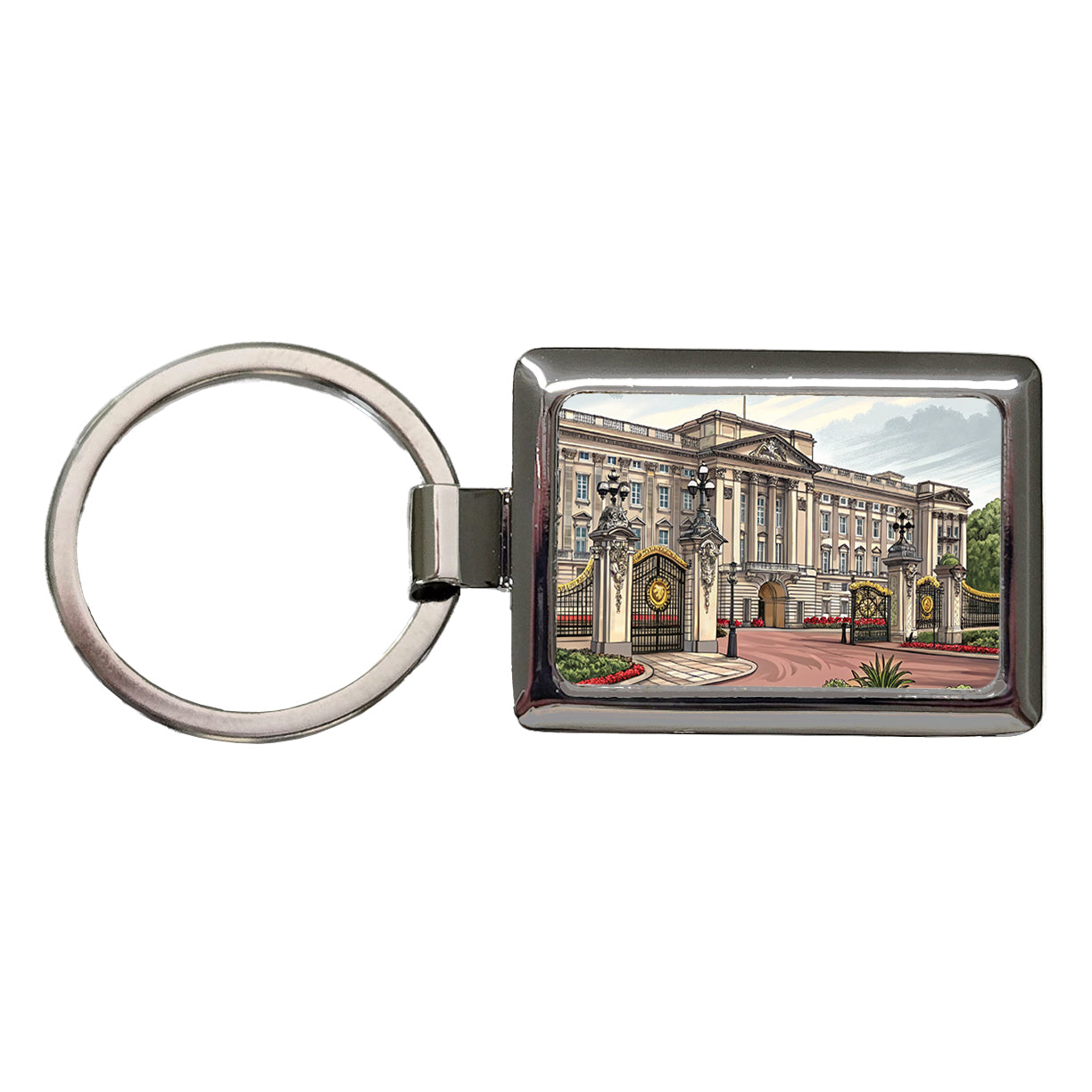 Buckingham Palace London England Great Britain Rectangle Metal Keychain