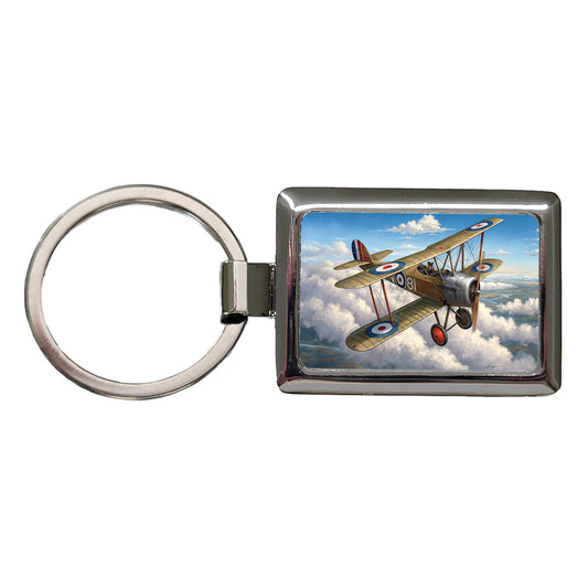Sopwith Camel WWI British Fighter Plane Rectangle Metal Keychain