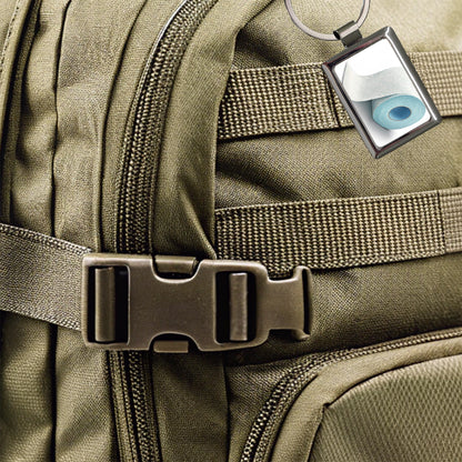 Toilet Paper Roll Rectangle Metal Keychain