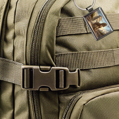 Trojan Horse Being Brought Into Troy Homer's Iliad War Rectangle Metal Keychain