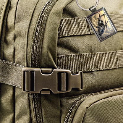 UH-60 Black Hawk US Helicopter Rectangle Metal Keychain