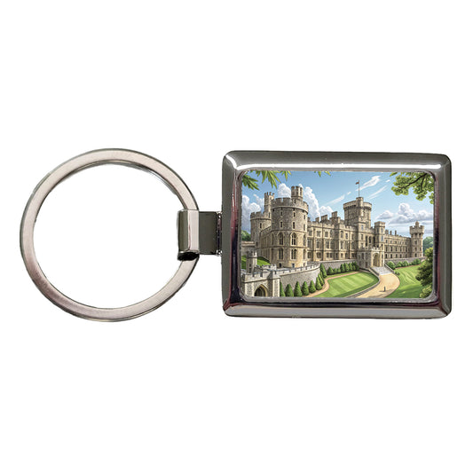 Windsor Castle England Great Britain Rectangle Metal Keychain