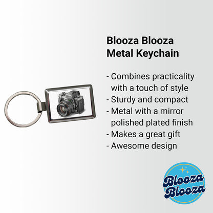 Retro Medium Format Photography Camera Rectangle Metal Keychain