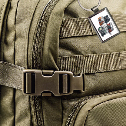 Retro Photography Cameras Rectangle Metal Keychain