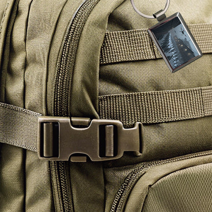 Sci-fi Futuristic Dystopian Society of Mindless Drones Rectangle Metal Keychain