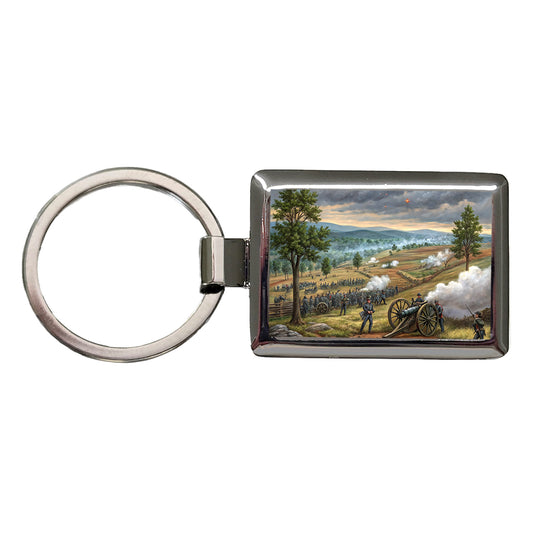 The Civil War Gettysburg Rectangle Metal Keychain