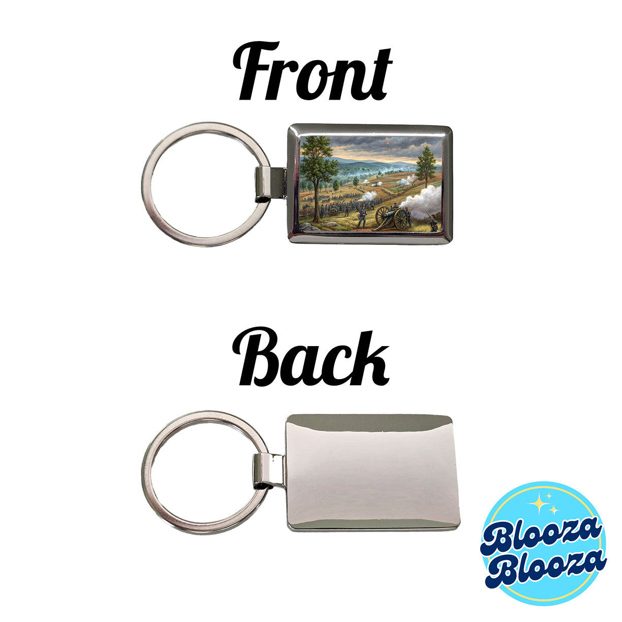 The Civil War Gettysburg Rectangle Metal Keychain