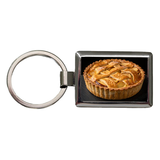 Traditional Lattice Crust Apple Pie Rectangle Metal Keychain