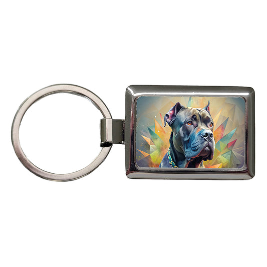 Cane Corso Dog Contemporary Art Rectangle Metal Keychain